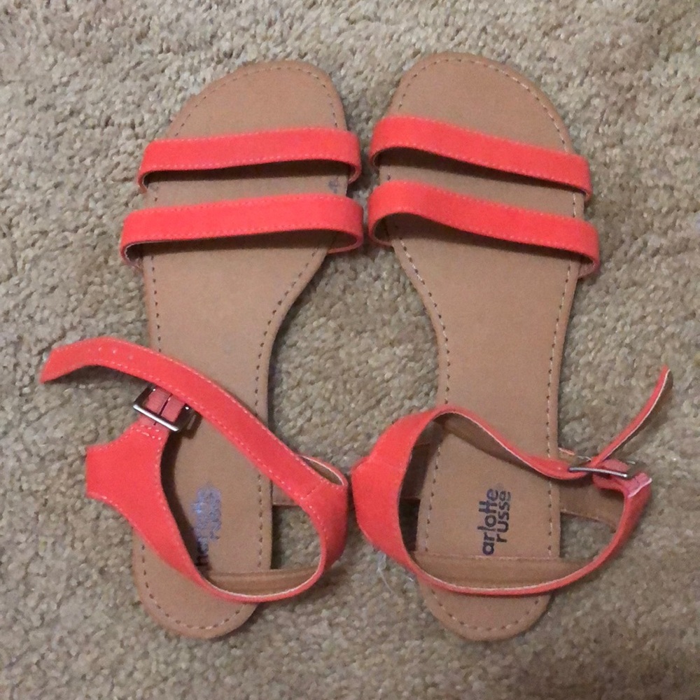 Strappy bright sandals